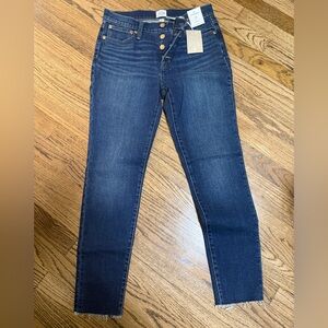 J. Crew Dark Blue High-Rise Skinny Jeans